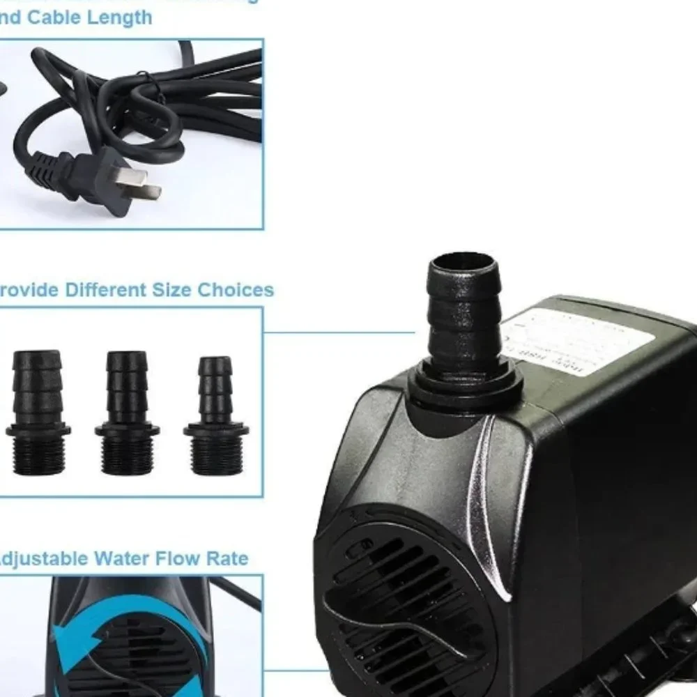 1320 GPH Water Pump Aquarium Fish Tank Submersible Pond Fountain 100 Watt